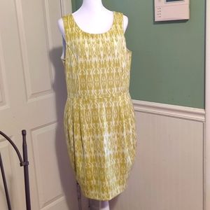 Nwt G by Guiliana Rancic Large sleeveless lime green dress lined pocket gorgeous